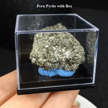 100% 纯天然水晶矿物标本，带盒，适合教学或家居装饰，最佳礼物 - 彩色 - 查看 30