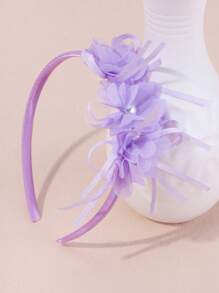 7/1pc Pear Mesh Hairbands Headband With Artificial Flowers, Cocktail, Wedding,Holiday Party Photo Shoot Dress Up Hair Accessories