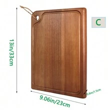 1 件，13 英寸/11.8 英寸/9.8 英寸红木砧板，适用于肉类、奶酪、蔬菜、面包和熟食 - 厨房和餐厅装饰性木制菜板 - 黄色 - 黃色 - 查看 10