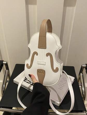 Nytt mode dubbelaxelryggsäck och handväska för kvinnor, mångsidig axelväska och crossbody-violinfodral