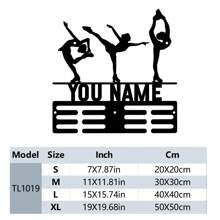 1pc DIY Metal Figure Skating Medal Display Rack, Customizable Name, Used To Display Figure Skating Medals, Ideal Gift For Figure Skating Enthusiasts, Valentine's Day Decor, Multifunctional, Anti-Mold, Decorative, Exquisite, Fashionable, High-Quality, Cute, Modern, Customizable, Unique, Personalized Gift Suitable For Him, Her, Boyfriend, Girlfriend, Dad, Mom, Family, Friends, Son, Daughter, Kids - Black - View 6