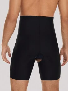 Men's Comfortable Shaping Shorts, Double-Layer Abdomen Slimming And Butt Lifting, Create A Perfect Physique. - Black - View 4