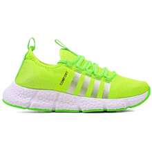 Men's Gym Walking Running Tennis Shoes Black - 青檸色 - 查看 2