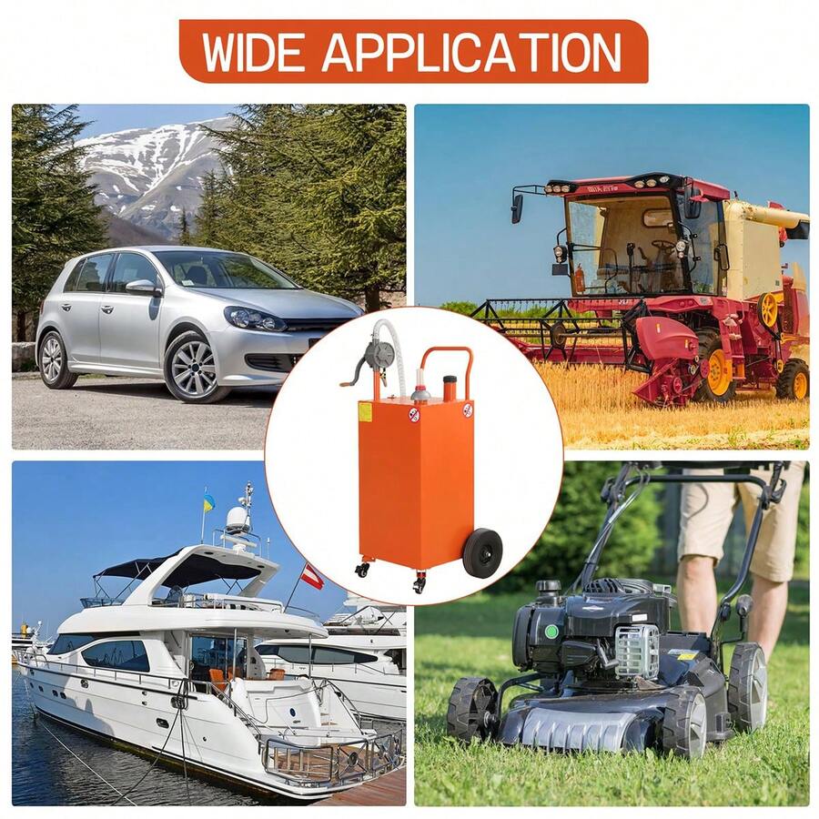 40 Gallon Portable Fuel Caddy Transfer Fluid Diesel Storage Tank