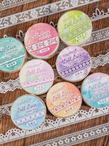 1 卷复古蕾丝图案和纸胶带，蕾丝装饰胶带，适用于剪贴簿、日记、DIY 工艺品 - 彩色 - 查看 2