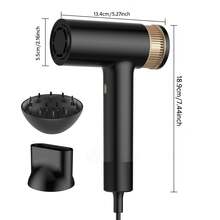 UKLISS High-Speed Hair Dryer With Rear Air Intake, Constant Temperature Negative Ion Hair Dryer, Bladeless Hair Dryer, Mom Gifts, Valentine's Day Gifts, Boyfriend Gifts, Valentine's Day Gifts, Pink, Cute, St. Patrick's Day - EU C Type Plug(220-240V) - View 2