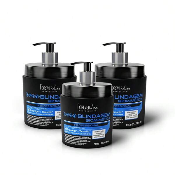 FOREVER LISS Combo 3 Blindagem Capilar Biomimétrica Forever Liss 500g