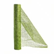 Decorative Screen Christmas Ribbon Green Mesh Sequins Shiny Luxury 24cm X 5 Meters – Magizi - màu xanh lá - Xem 1