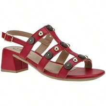 Women's Sandals 41,42,43 Medium Heel Fashion Gladiator Comfortable Blogger Original Naty Shoes