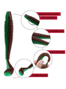 SOUGAYILANG Soft Bait Silicone Fishing Lure Big Soft Worm Baits Artificial Worm Soft Paddle Tail Swimbait For Bass Trout Redfish Walleye Fishing Tackle - Multicolor - View 4