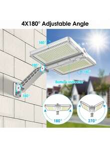 Solar Outdoor Lights, Motion Sensor Outdoor Lights Double Big Solar Panels, Waterproof And 5 Modes, 218LEDs High Brightness Wider Illuminated Area Flood Lights For Garden Patio Street