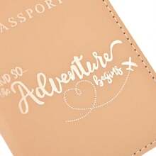 1pc Customized Name Travel Essentials,Travel Accessories,Explosive 989 Pattern PU Passport Protection Cover, Passport Clip, Plane Ticket Clip, Passport - White - View 4