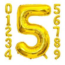 40-Inch Foil Balloons Digit Balloons For Birthday Party Anniversary Celebration Decor - Gold - View 5