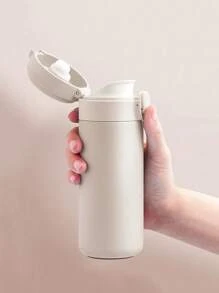 1 件 320ml 冬季弹跳盖直饮豌豆杯，小容量迷你保温杯，纯色小巧学生情侣礼物水瓶返校 - 彩色 - 查看 1