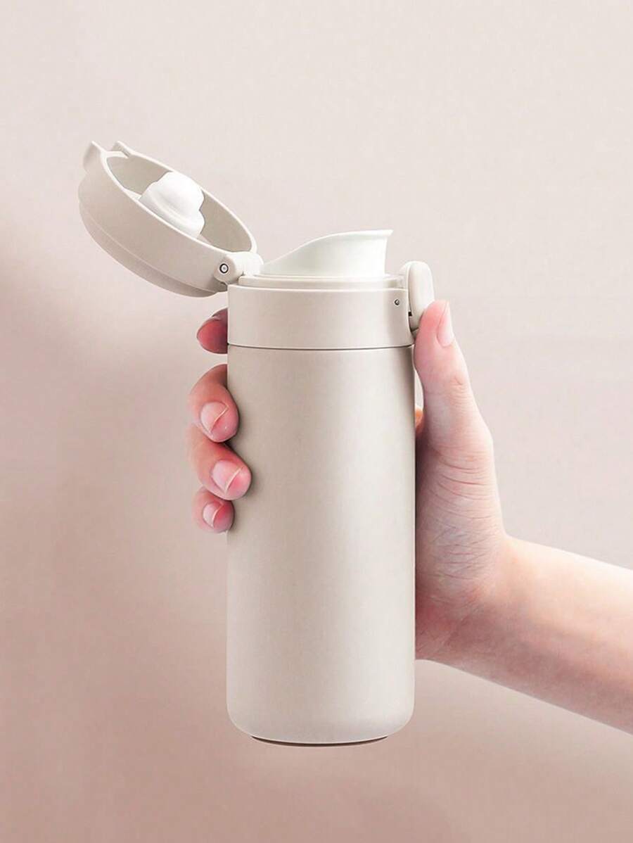 1 件 320ml 冬季弹跳盖直饮豌豆杯，小容量迷你保温杯，纯色小巧学生情侣礼物水瓶返校 - 彩色 - 查看 1