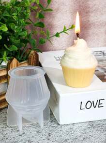 1pc Silicone Mold, Ice Cream Design Candle Making Mold For Decoration - Clear - View 9