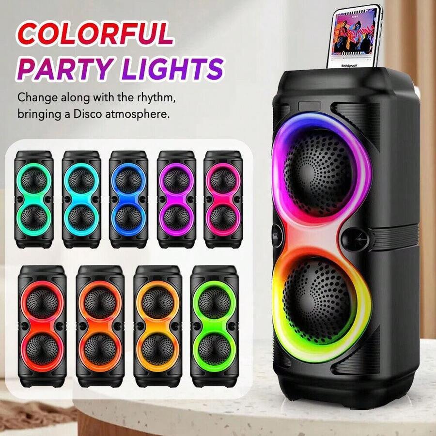 High Bass Loud Bluetooth Speakers Portable Wireless Speaker Outdoor