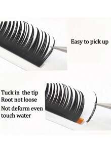 12 Rows D Curl Wet Look Cosplay Eyelash Extensions Cluster Volume Lashes 8-15mm DIY Soft Mink False Eyelashes