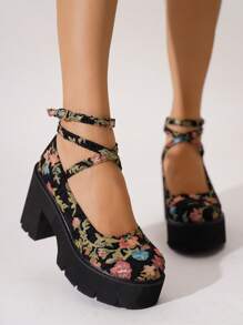 Women Comfortable Anti-Slip Casual Black Platform Thick Bottom Loafers, Suitable For All Seasons,Y2k Style - Black - View 2