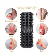 Massage Muscle Roller Stick, Yoga Column Wolf Tooth Rod Foam Roller, Crescent Moon Design, 13cm X 33cm - Multicolor - View 4