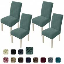 CYCMACO Fundas para Sillas con Respaldo 4/6 Piezas, Fundas para Sillas Elásticas, Fundas para Sillas Universales para Comedor Cocina, Extraíbles, Lavables, Fáciles de Limpiar y Duraderas - Verde Pastel - Ver 2