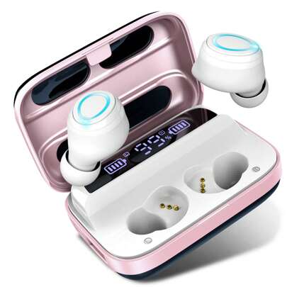 Wireless Earbuds, Wireless 5.3 Headphones 80 Hours Playtime Earphones With Charging Case, In Ear Headset IP7 Waterproof Earbud Noise Cancelling Microp