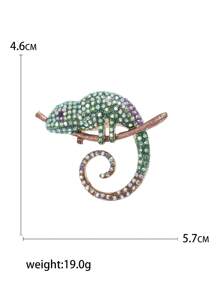 Emaille Strass Eidechsen Brosche für Frauen, Chamäleon Brosche, Gecko Brosche, Tier Pin, Party und Bankette Schmuckzubehör Geschenk - Eidechse-Chamäleon-Gecko - Übersicht 31