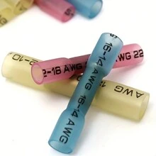 50/100/600pcs Heat Shrink Butt Connector Kit - Waterproof Wire Splice Sleeves, For 18-22 AWG /16-14 AWG /12-10 AWG Cable Electrical - Multicolor - View 2