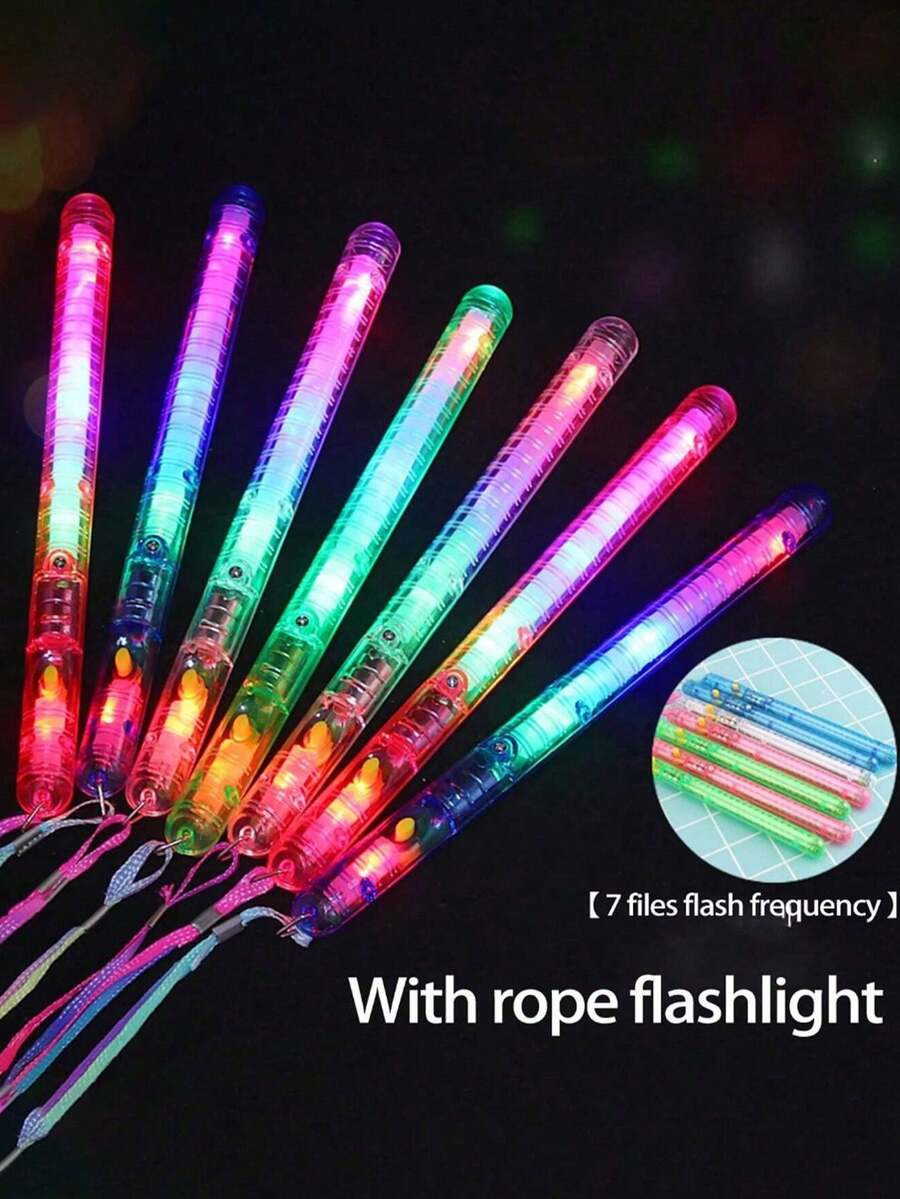 1 个 LED 闪光棒，带 RGB 灯和 7 种闪光模式的发光派对用品，非常适合酒吧、婚礼、派对、音乐会、圣诞节、生日礼物、玩具和装饰品， - 1PCS - 查看 1