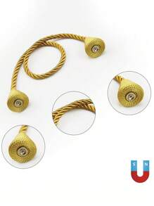 1pc/2pcs Magnetic Polyester Cone Shape Curtain Tiebacks, Suitable For Curtain Fixation Gifts Birthday Graduation