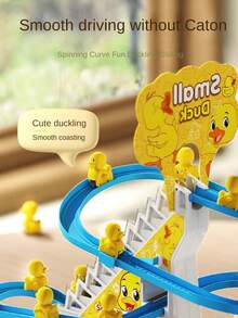 自动爬楼梯鸭子电动轨道玩具，圣诞节、万圣节、生日给孩子的贴心礼物