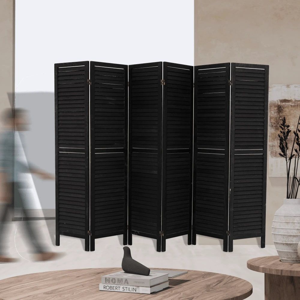 6 Panel Room Divider, Folding Room Divider Privacy Screen 5.6Ft Tall