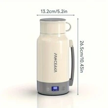 PANCERKA 旅行电茶壶便携式小型迷你咖啡壶，1.0L 便携式电水壶 - 800W 大功率，个人热水锅炉 304 不锈钢，智能温控，易于清洁，非常适合旅行和家庭使用 - 查看 10