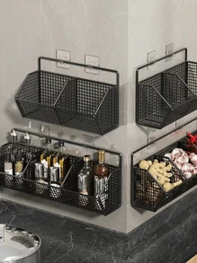 1 szt. Stal nierdzewna Kuchnia Stojak do przechowywania, Wielofunkcyjny uchwyt na cebulę i czosnek, Organizer na słoiki z przyprawami