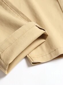 Men's Dress Pants Stretch Slim Fit Casual Fashion Style Comfy Skinny Flat-Front Business Chinos Pants - 卡其色 - 查看 5