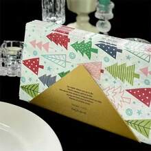 20 Stück dicke Weihnachtsservietten, farbenfrohe Weihnachts-Party-Dekorservietten, Dekorservietten, Restaurant Dessertladen Zuhause Party Zubehör, Weihnachtsservietten, Weihnachts-Cocktailservietten, Party-Dekoration