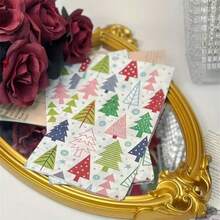 20 Stück dicke Weihnachtsservietten, farbenfrohe Weihnachts-Party-Dekorservietten, Dekorservietten, Restaurant Dessertladen Zuhause Party Zubehör, Weihnachtsservietten, Weihnachts-Cocktailservietten, Party-Dekoration