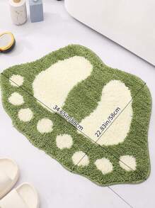 1 stuk creatieve asymmetrische zachte absorberende antislipmat, pootvormige badmat, badkamer/woonkamer/slaapkamer/hal vloermat, badkamerdecoratie, badkameraccessoires, terug naar school