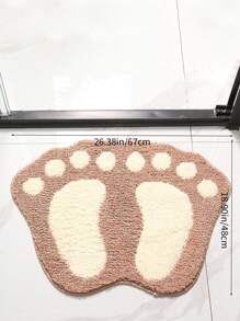 1 stuk creatieve asymmetrische zachte absorberende antislipmat, pootvormige badmat, badkamer/woonkamer/slaapkamer/hal vloermat, badkamerdecoratie, badkameraccessoires, terug naar school