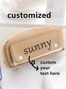 1pc Customizable Simple Pencil Case, Portable Large Capacity Student Stationery Box, Multi-Functional Pencil Pouch Back To School,Back To School,School Supplies - Multicolor - View 22