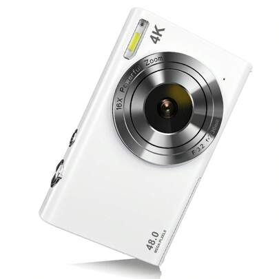 Digital Camera, Auto Focus FHD 4K Vlogging Camera 48MP 16X Digital Zoom Compact Camera With 32GB Memory Card Portable Point And Shoot Cameras For Teens Beginner Adult