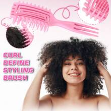 1 件卷发刷，减少头发拉扯和卷发分离，顺滑，塑造卷发，女士发型设计工具，干湿发由 Candybrush 设计 BY Candybrush