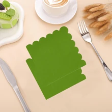 25 chiếc/gói, khăn ăn hình quạt ren nhiều màu, kích thước 5x5 inch, khăn ăn hình quạt đựng đồ uống cocktail cho bữa tối và đám cưới, tiệc kỷ niệm ngày cưới, tiệc sinh nhật - A - Xem 9