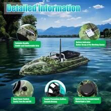 HaroldDol Angelköderboot 500m Ferngesteuertes Köderboot Dual Motor 2KG, RC Fischerei Köder Boot Beladung Futterboot Angeln Boot Mit Fernsteuerung 500M