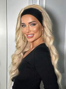 合成头带假发 挑染假发 渐变蜂蜜金色假发 波浪卷发 长卷发假发 26 英寸金色无胶假发 派对日常假发 - 漸變金色 - 查看 10