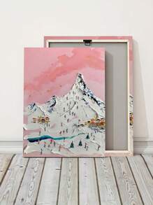 1 幅人物滑雪油画墙饰雪山画墙饰图片印刷墙壁艺术适用于客厅卧室浴室儿童房餐厅车库工作室厨房酒吧家居装饰防水帆布油画无框 - 彩色 - 查看 17