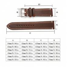 Dây đeo đồng hồ tháo lắp nhanh Da bò thật Chống nước và chống mồ hôi Dây đeo cổ tay mềm 20mm 22mm Bạc Khóa đen Dây đeo Công tắc Thanh lò xo Dầu cổ điển Sáp - màu nâu - Xem 8