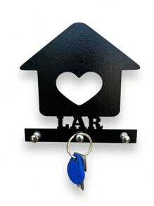 Decorative Key Holder Frame LAR Little House Black In MDF 15x15 - màu đen - Xem 5