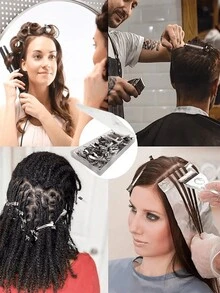 20/60/100 chiếc/Kẹp tóc tạo kiểu, Kẹp tóc mỏ vịt kim loại màu bạc cho phụ nữ, Kẹp cá sấu kim loại cho tóc nối, Kẹp uốn tóc cố định chuyên nghiệp cho tiệm làm tóc dành cho phụ nữ, Kẹp tóc chống nhăn trang điểm Dụng cụ tạo kiểu tóc - Nhiều màu - Xem 5