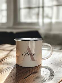 1 szt. 350 ml spersonalizowany ceramiczny kubek z imieniem, emaliowany kubek z możliwością personalizacji imieniem, DIY kubek na wodę, sok, mleko, mrożoną kawę - prezent dla przyjaciół, rodziców, kolegów z klasy, dekoracja świąteczna łatwa do czyszczenia, wykwintny, wysokiej jakości niestandardowy, spersonalizowany, wyjątkowy idealny prezent dla niej, chłopaka, dziewczyny, taty, mamy, rodziny, przyjaciół, syna, córki, uczniów szkół